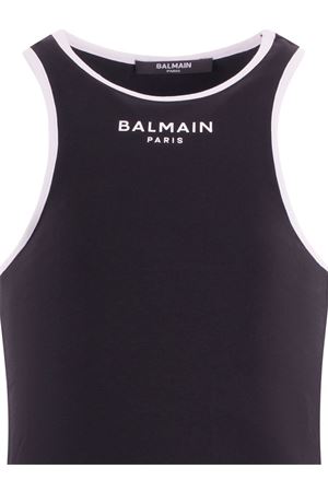 top in cotone nero BALMAIN PARIS KIDS | BY8A12Z3277930BC